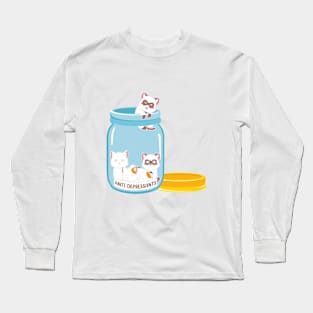 Cat Antidepressant Mental Health Kitten Doctor Pet Owner Long Sleeve T-Shirt